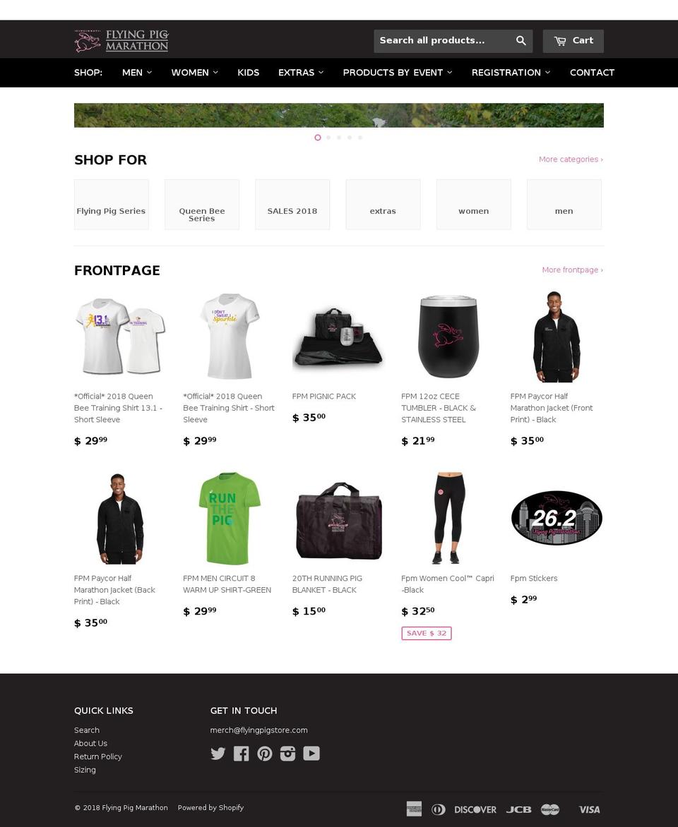 theflyingpigstore.com — Shopify storefront screenshot