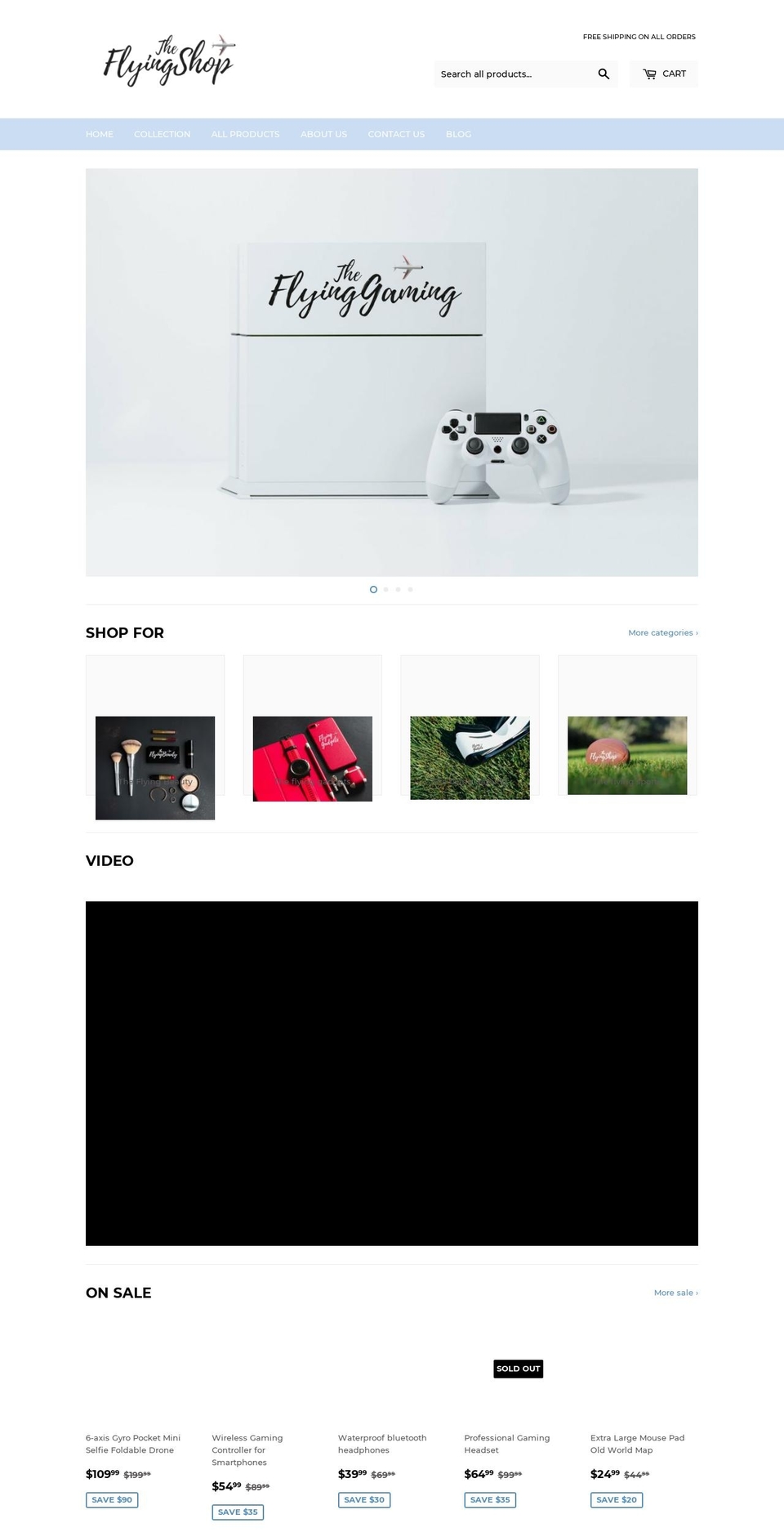 theflyingshop.com — Shopify storefront screenshot