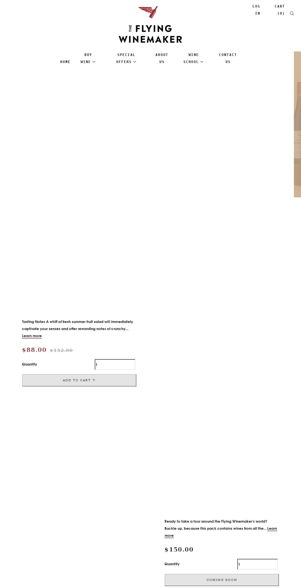 theflyingwinemaker.com.au shopify website screenshot