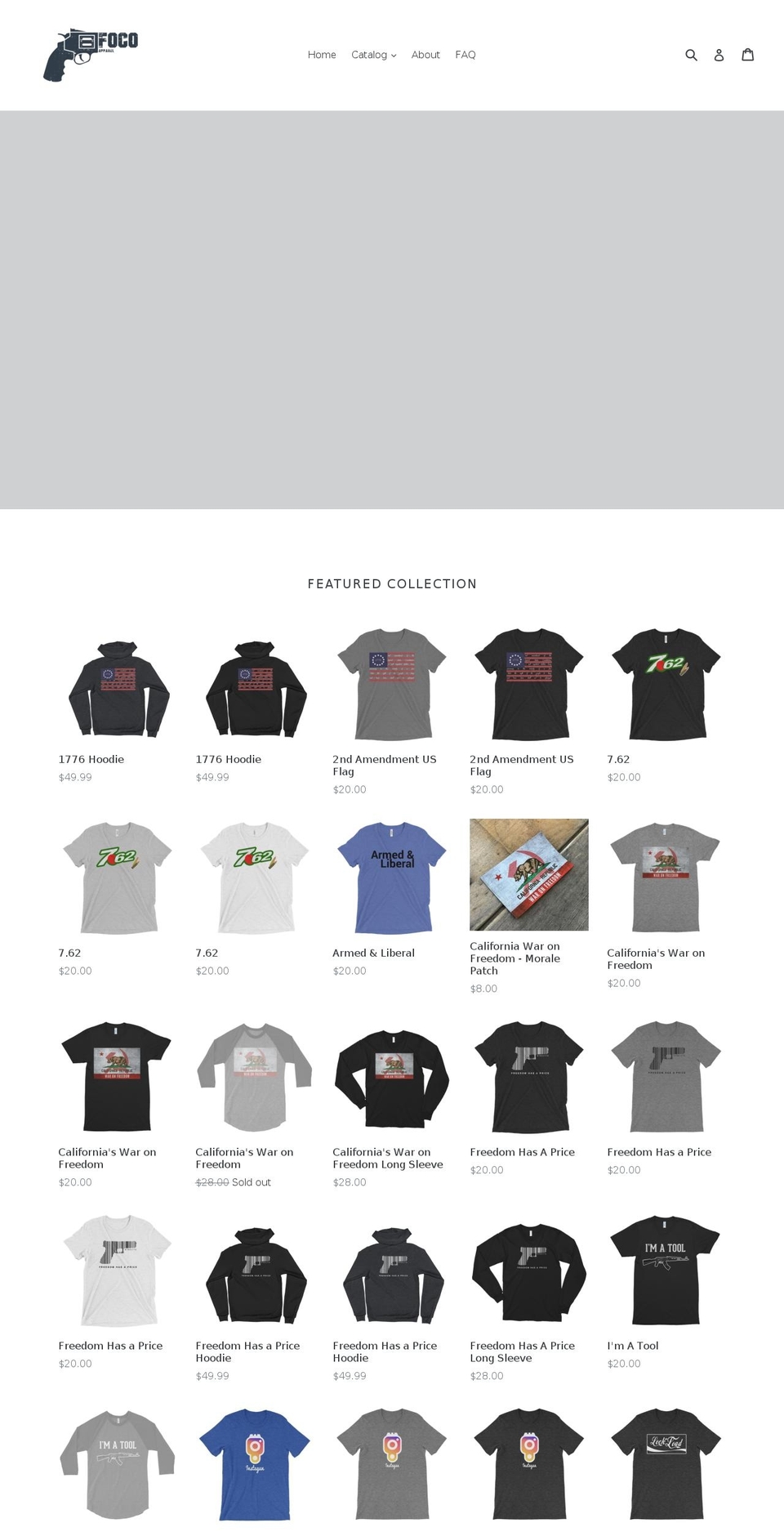 thefocoapparel.com shopify website screenshot