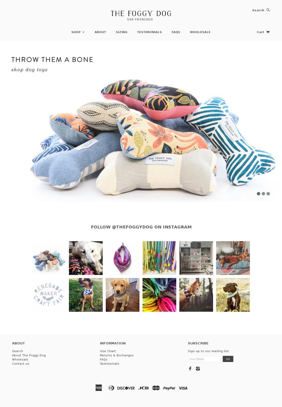 thefoggydog.com shopify website screenshot