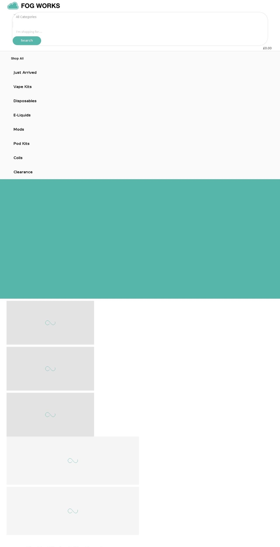 thefogworks.co.uk shopify website screenshot