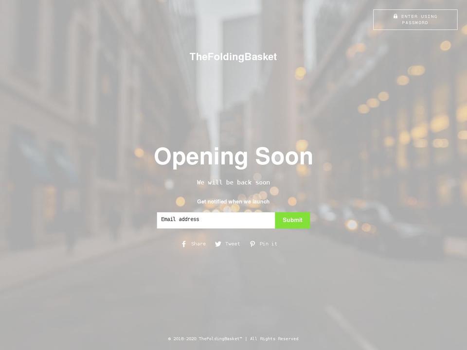 thefoldingbasket.com shopify website screenshot