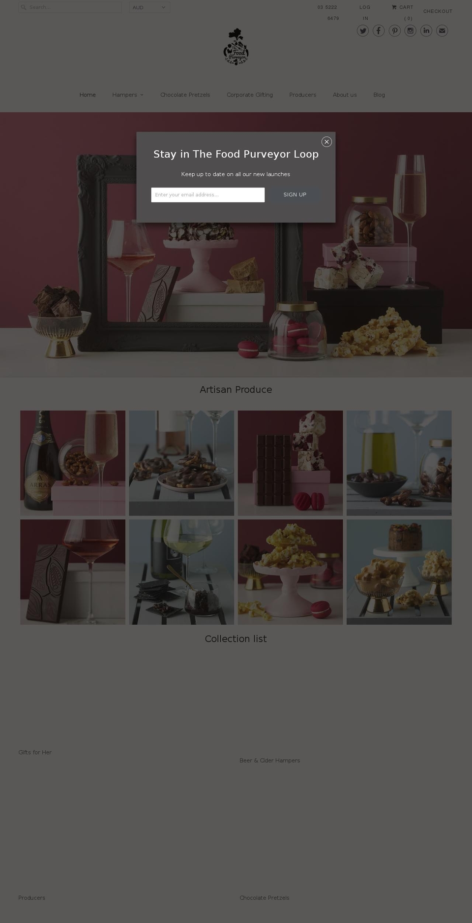 thefoodpurveyor.com.au shopify website screenshot