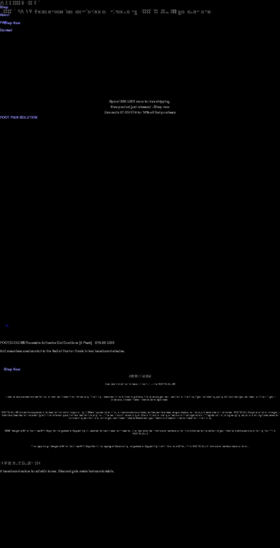 thefootcloud.com shopify website screenshot