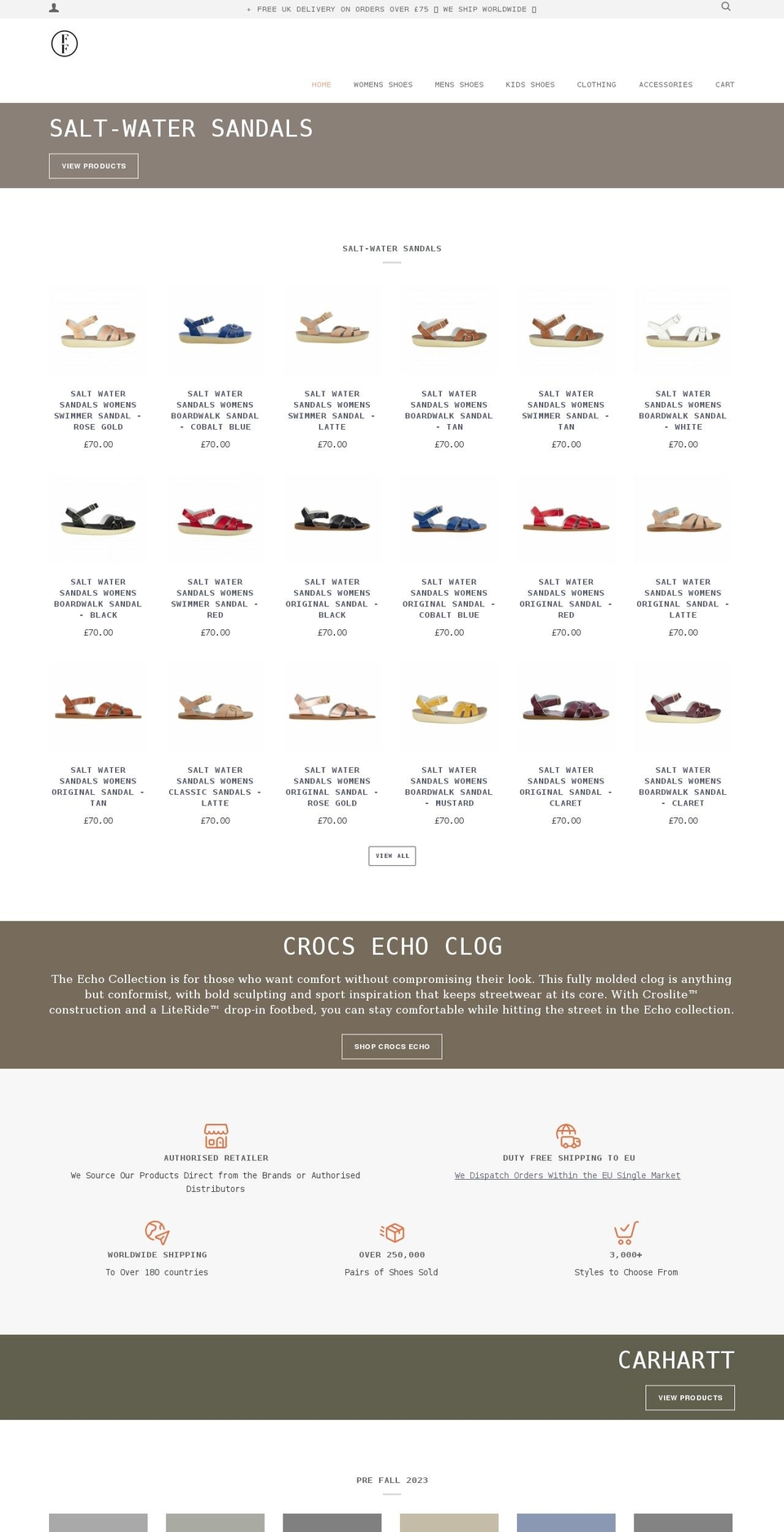 thefootfactory.co.uk shopify website screenshot
