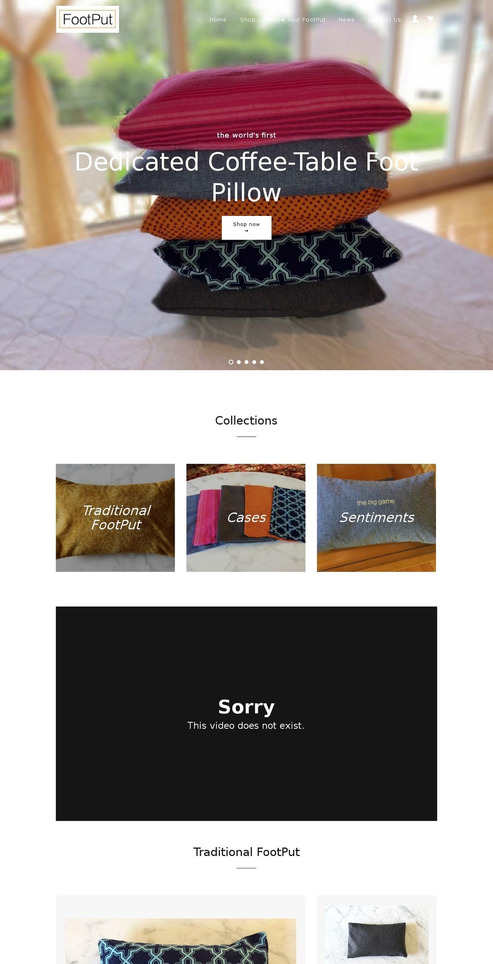 thefootput.com shopify website screenshot