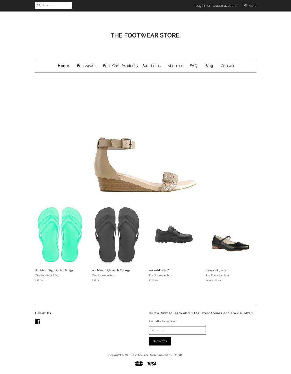 thefootwearstore.com.au shopify website screenshot