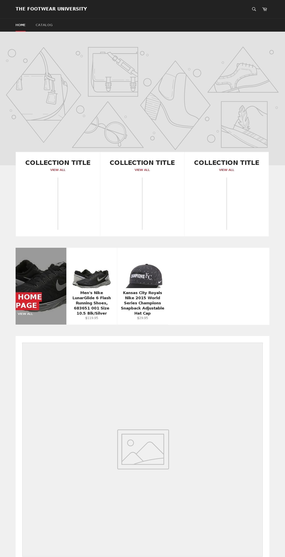 thefootwearuniversity.com — Shopify storefront screenshot