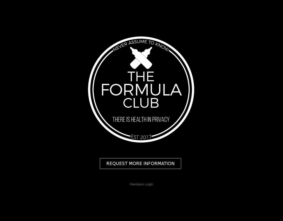 theformulaclub.com — Shopify storefront screenshot