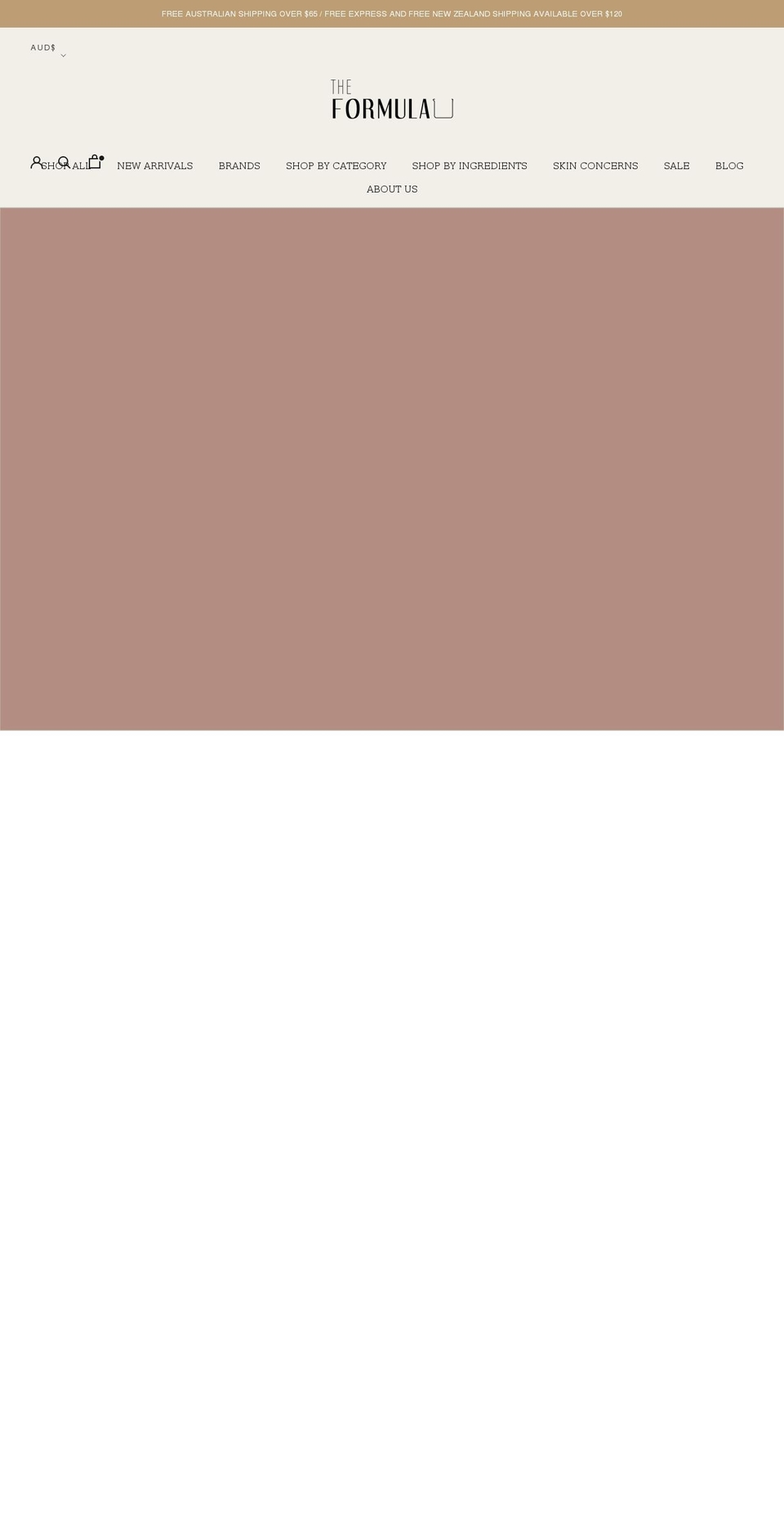 theformulaskincare.com shopify website screenshot