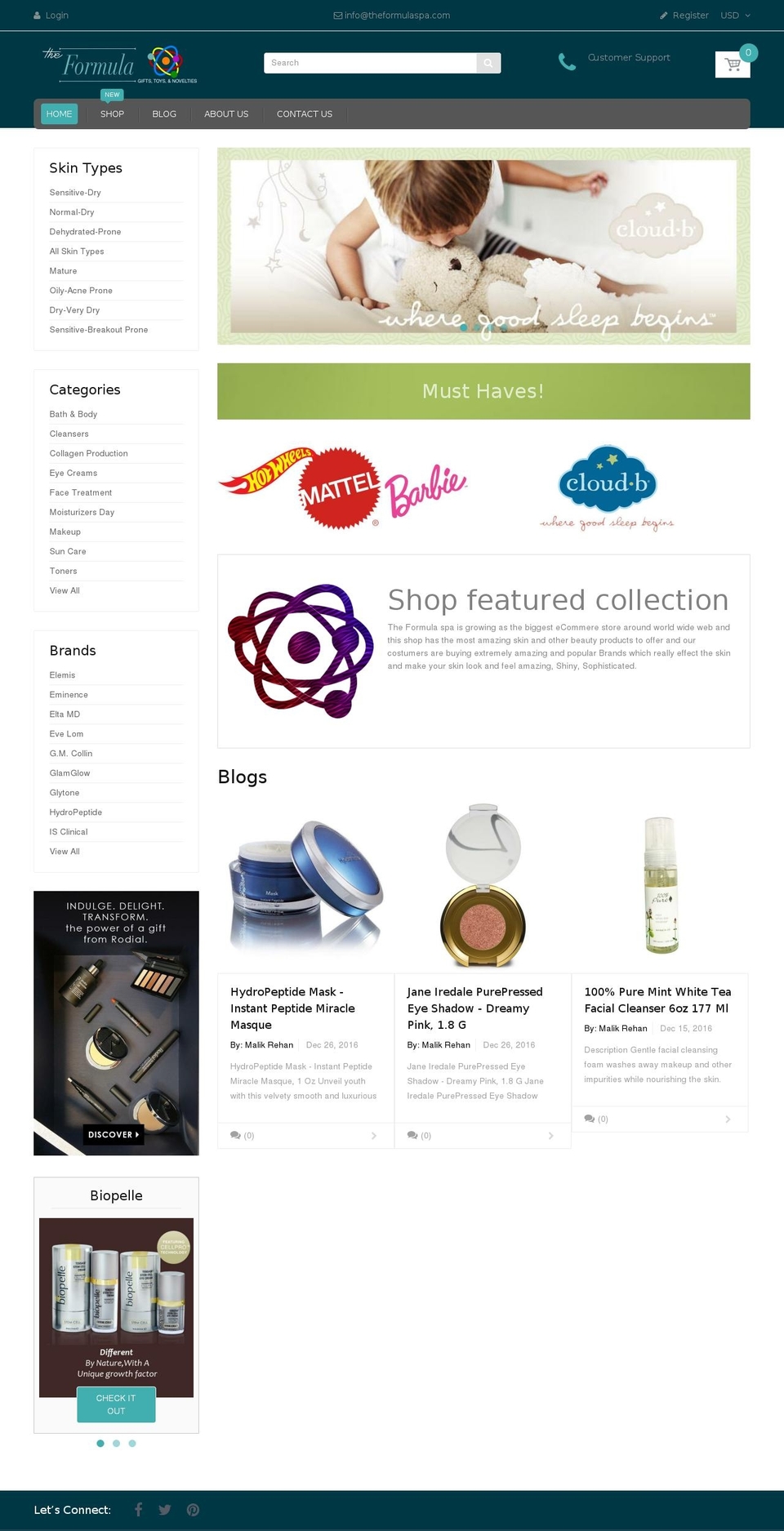 tabontech-theme Shopify theme site example theformulaspa.com