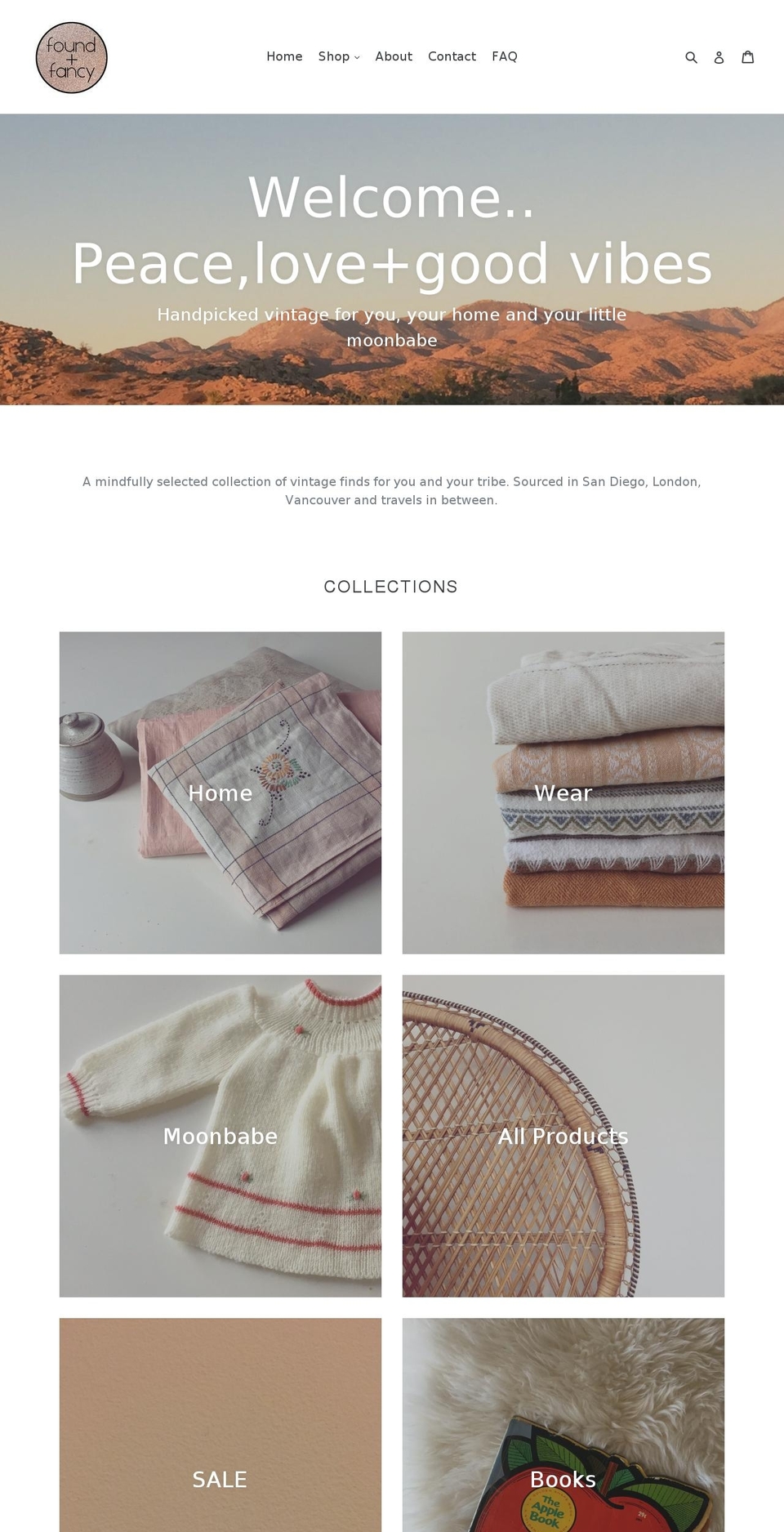thefoundandfancy.com — Shopify storefront screenshot