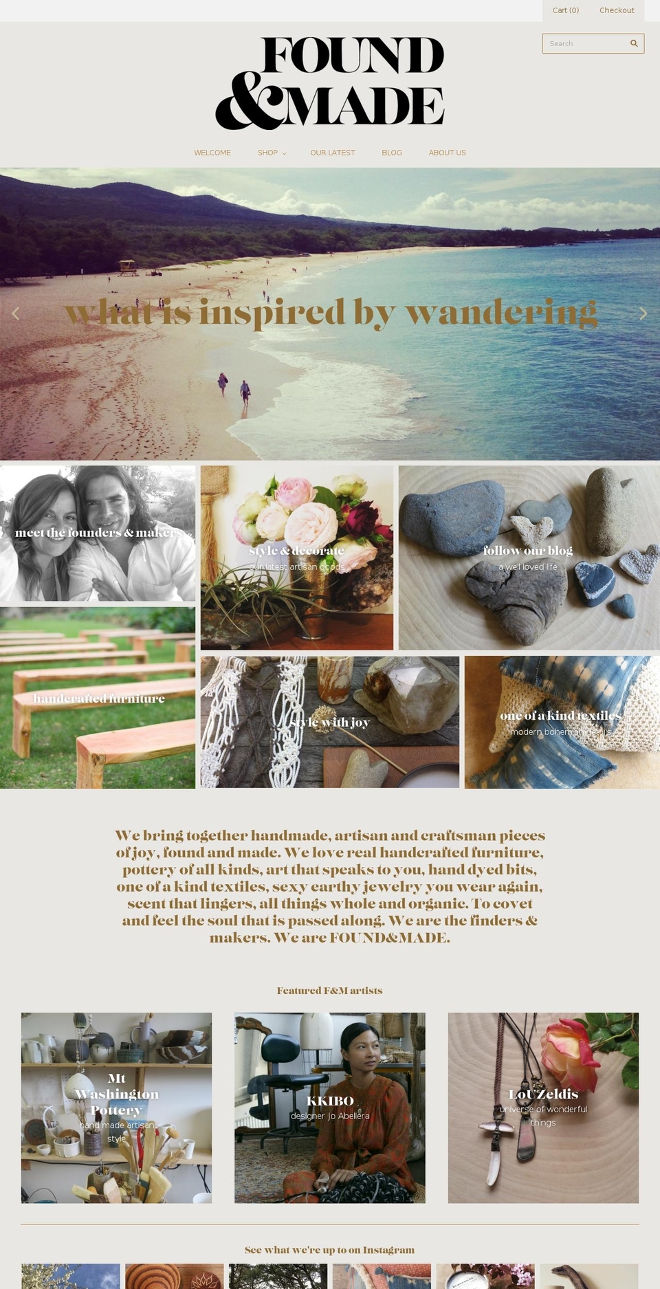 thefoundandmade.com shopify website screenshot