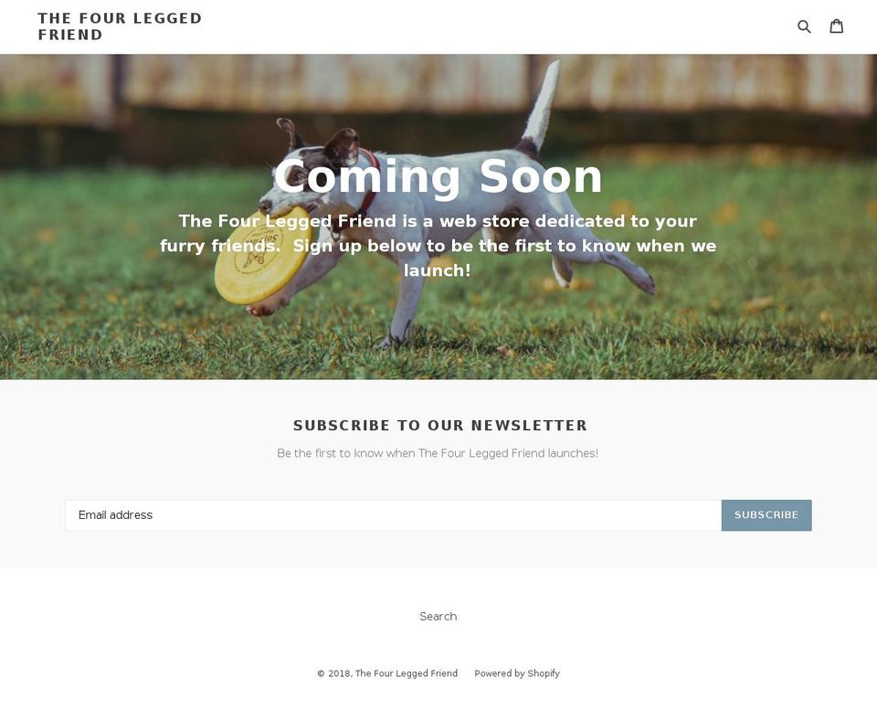 thefourleggedfriend.com — Shopify storefront screenshot