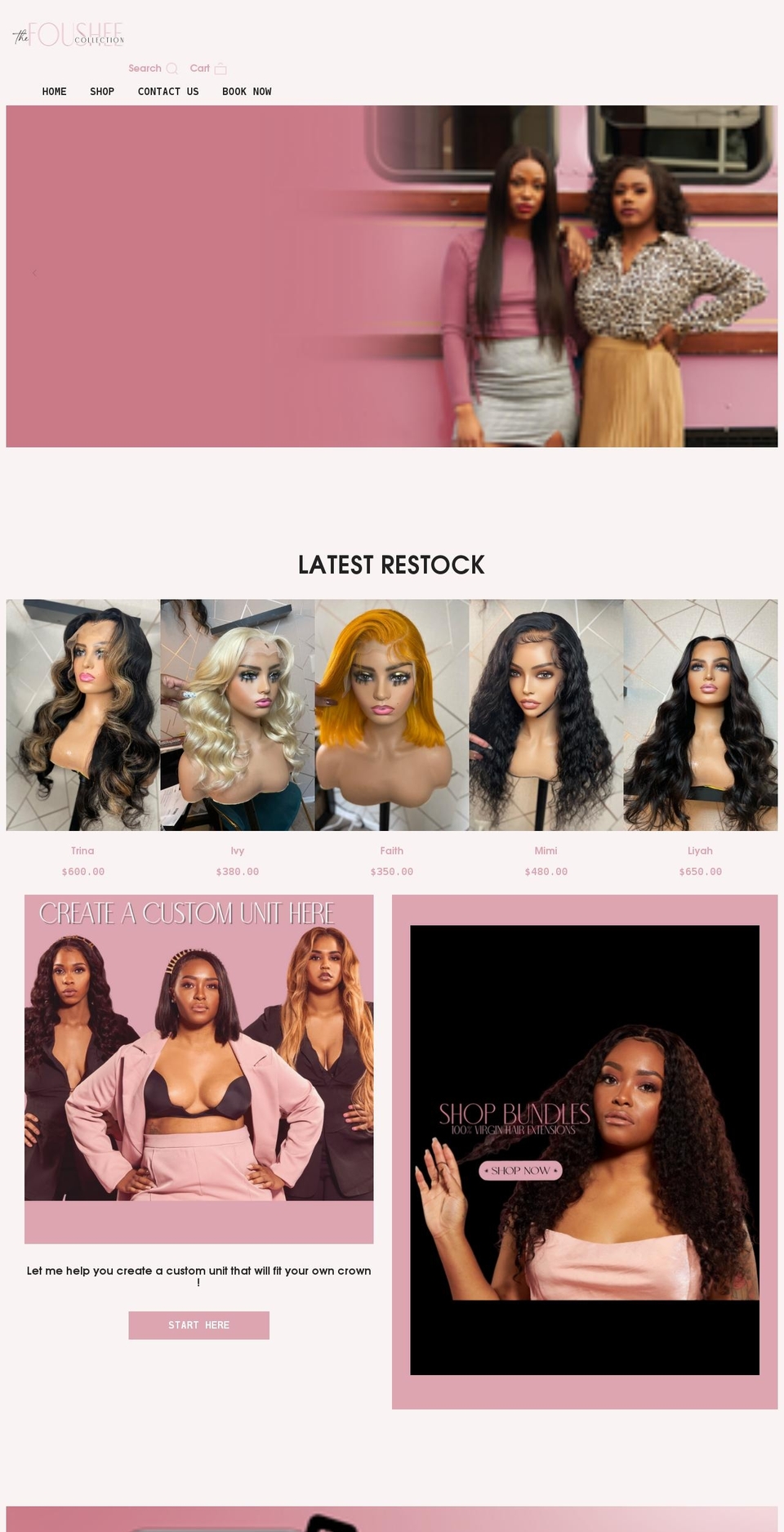 thefousheecollection.com shopify website screenshot