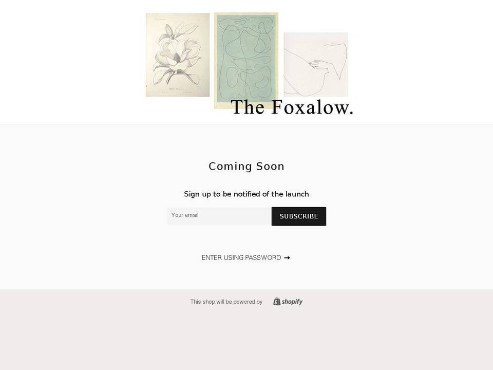 thefoxalow.com — Shopify storefront screenshot