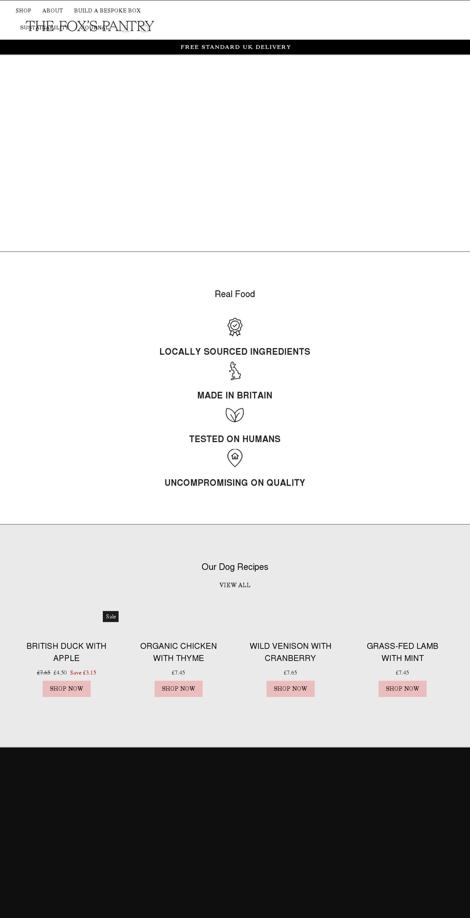 thefoxspantry.com shopify website screenshot