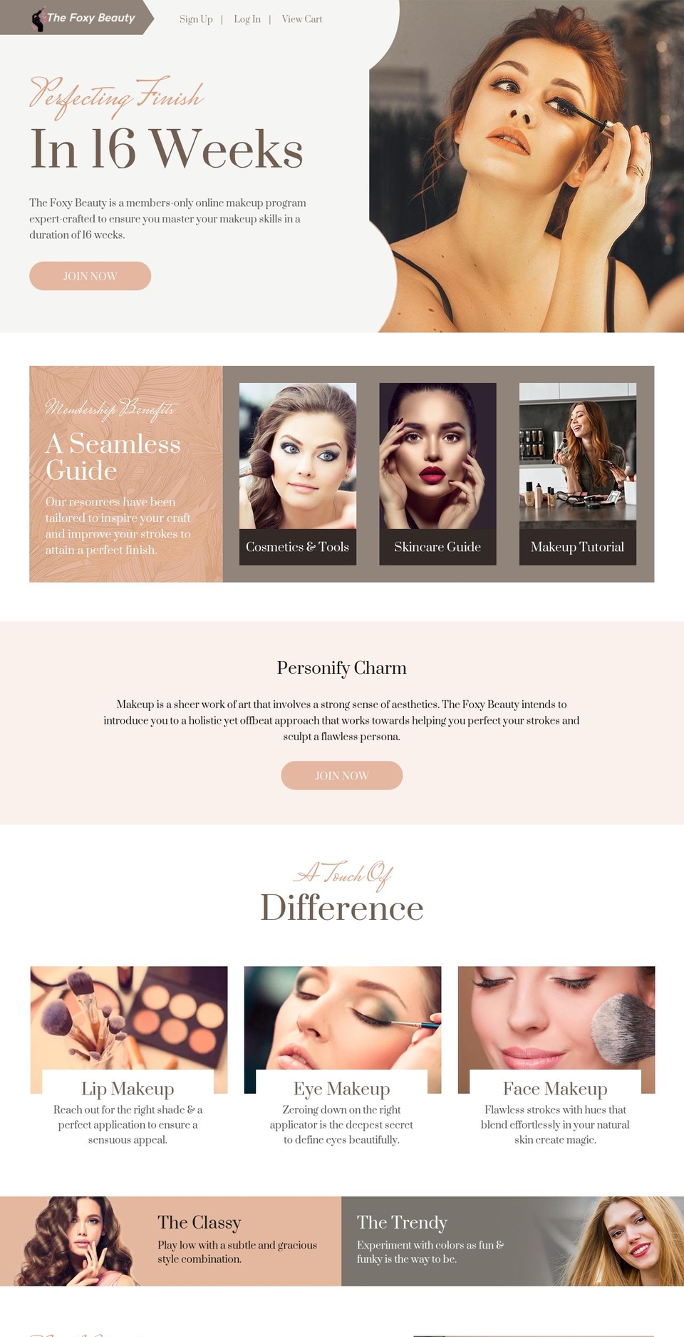 thefoxybeauty.com — Shopify storefront screenshot