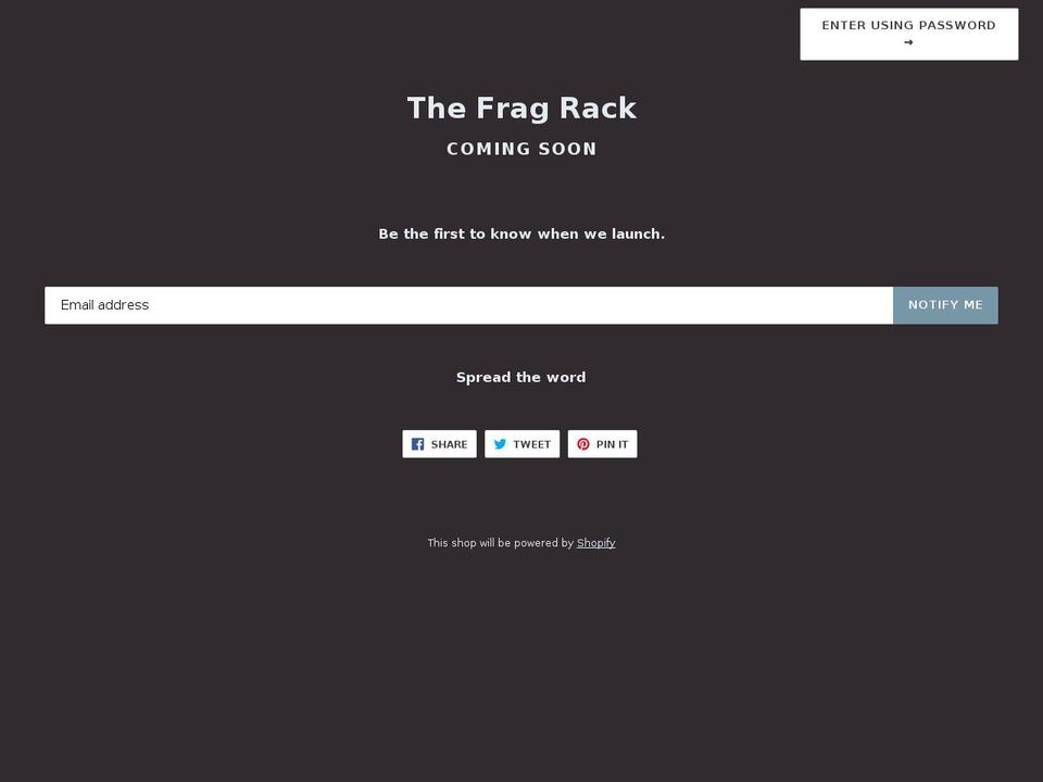 thefragrack.com shopify website screenshot