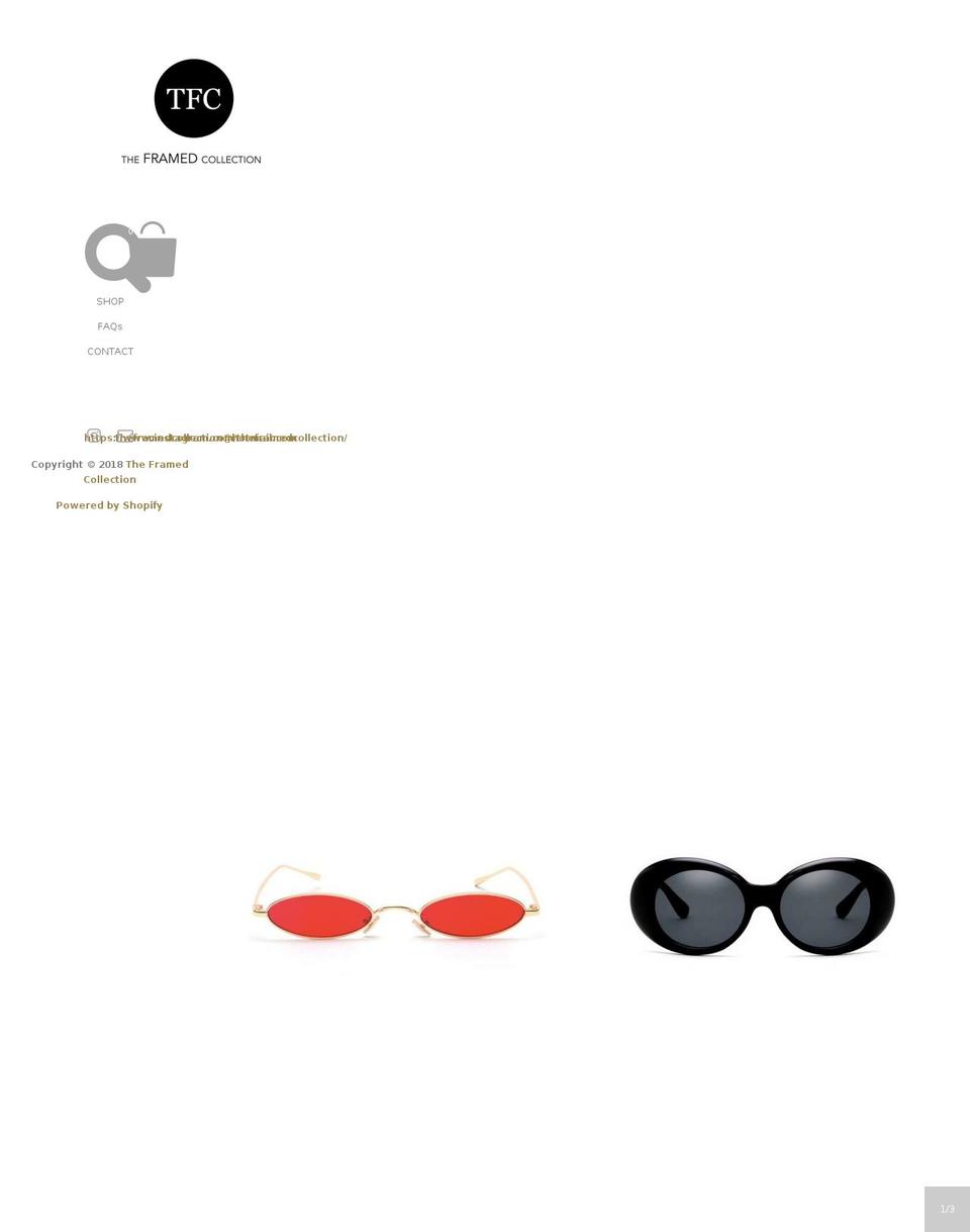 theframedcollection.com shopify website screenshot