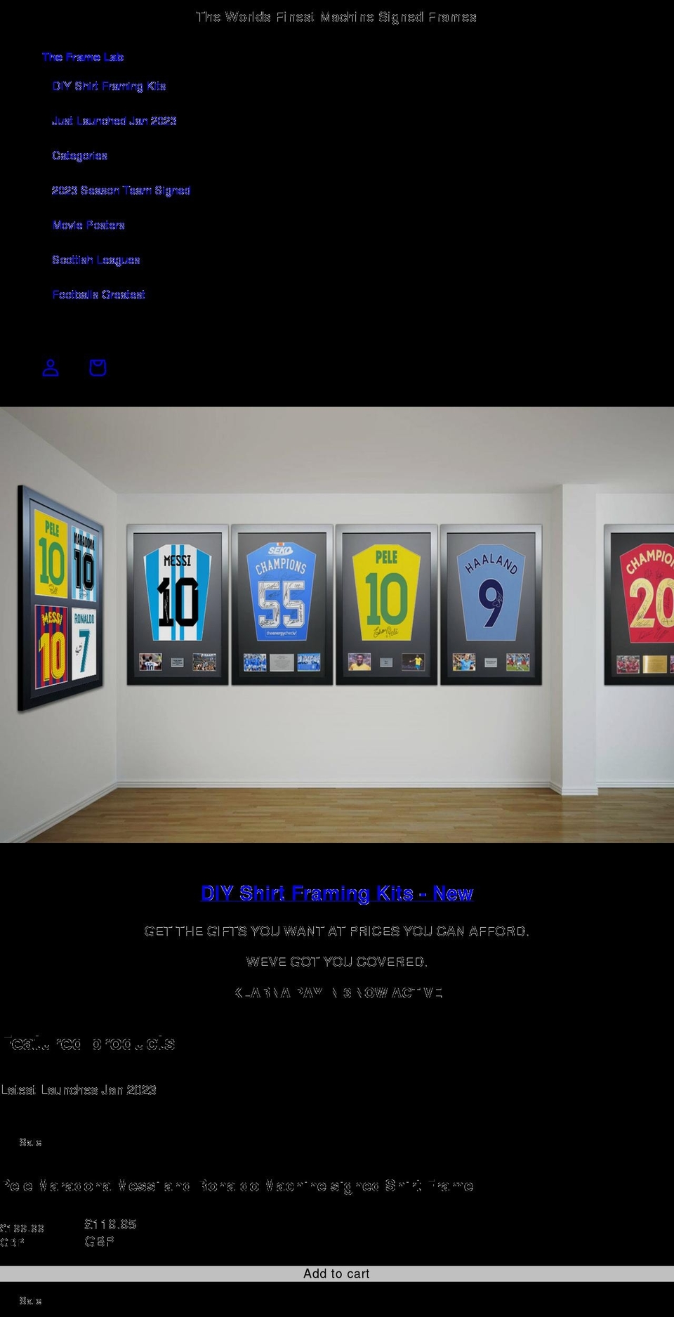theframelab.co.uk shopify website screenshot