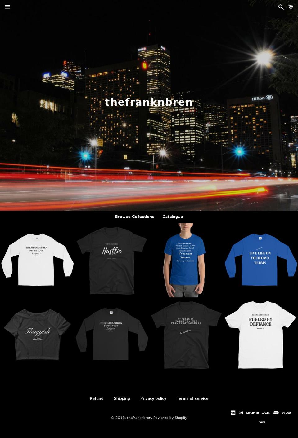 thefranknbren.com — Shopify storefront screenshot
