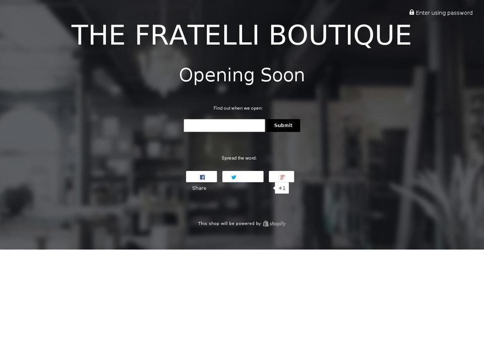 thefratelliboutique.com shopify website screenshot