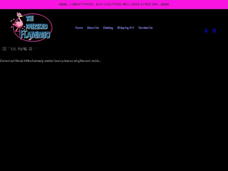 thefrazzledflamingo.com shopify website screenshot