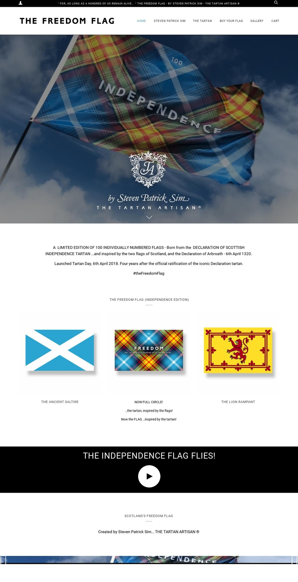 thefreedomflag.scot shopify website screenshot