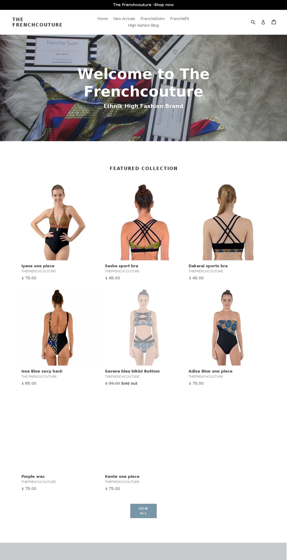 thefrenchcouture.com — Shopify storefront screenshot