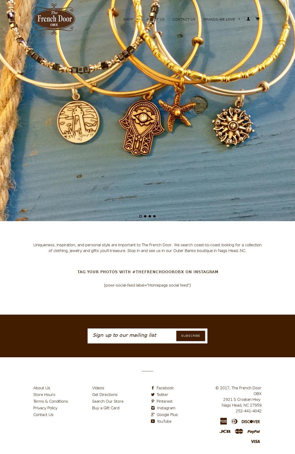 thefrenchdoorobx.com shopify website screenshot