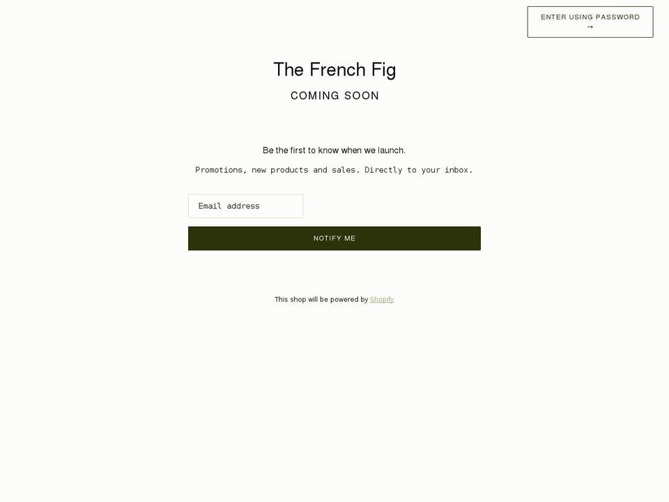 thefrenchfig.com shopify website screenshot
