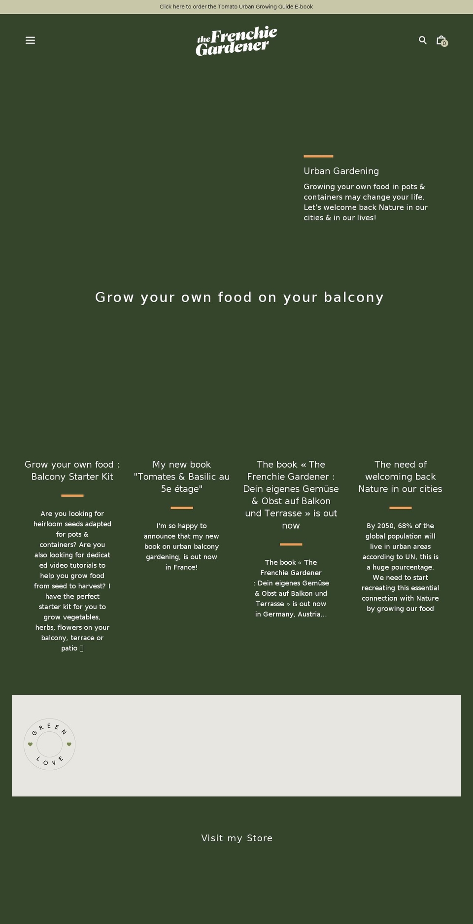 thefrenchiegardener.com shopify website screenshot