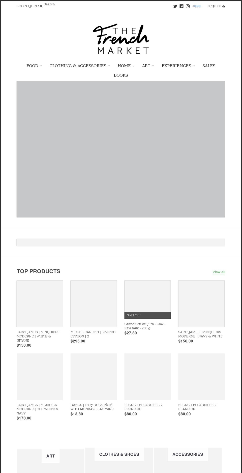 thefrenchmarket.com.au shopify website screenshot