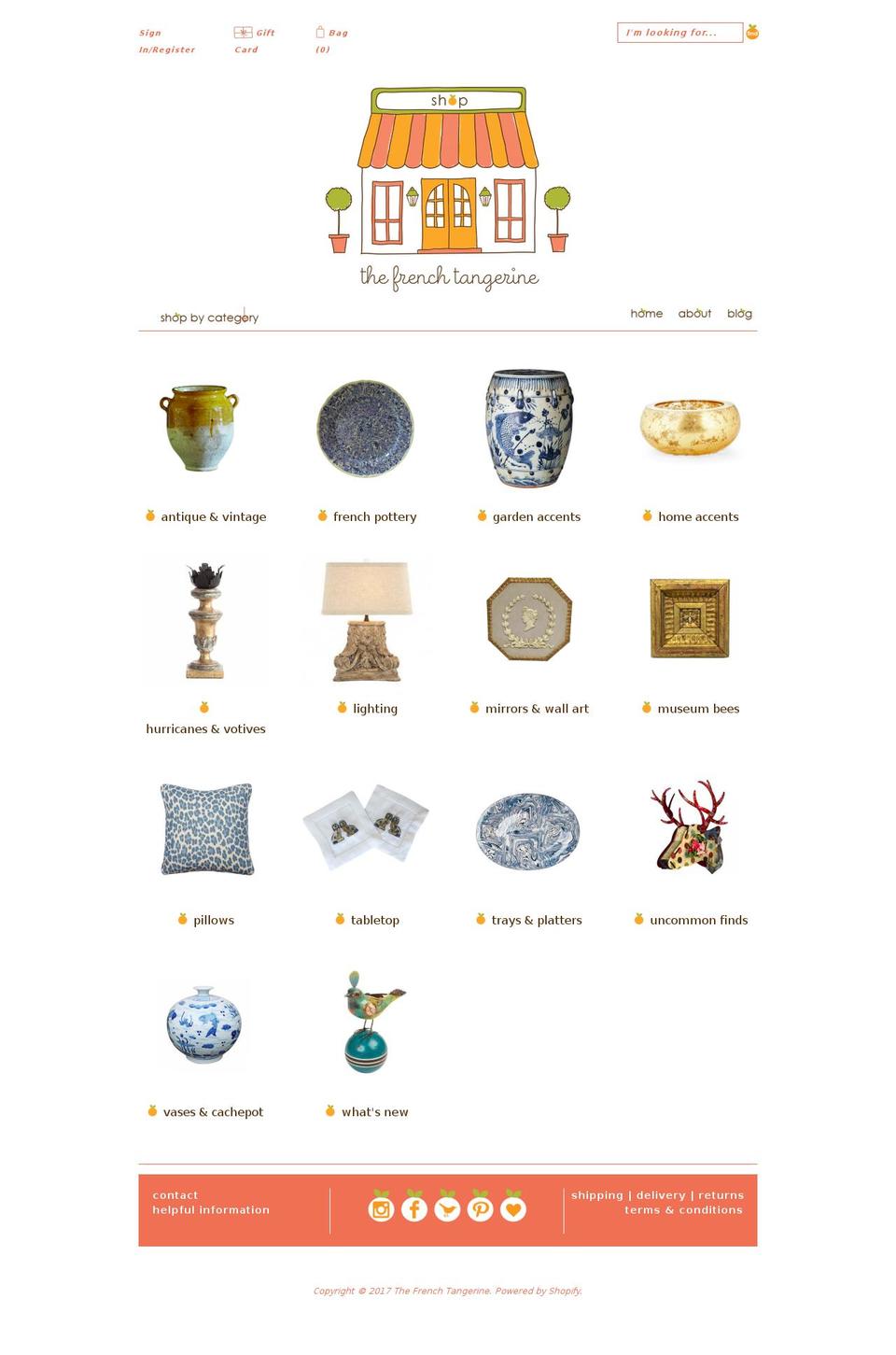 thefrenchtangerineshop.com shopify website screenshot