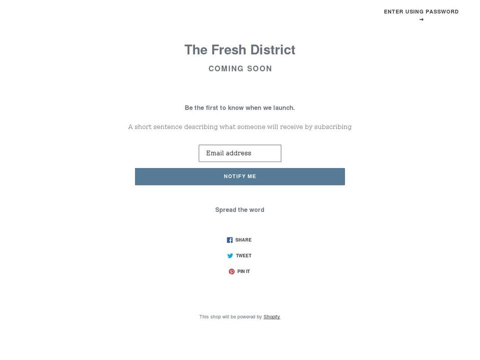 thefreshdistrictllc.com shopify website screenshot