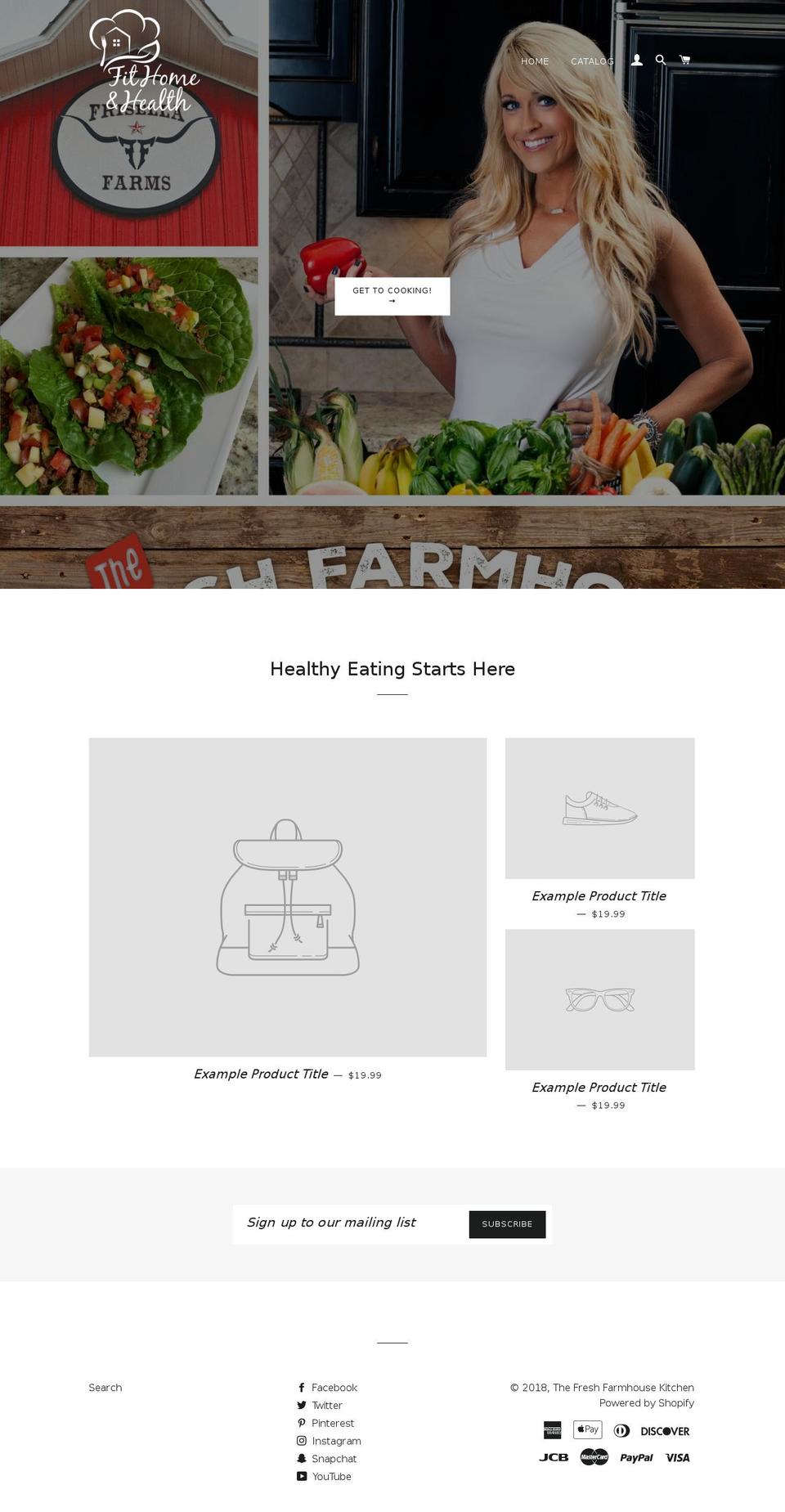 thefreshfarmhousekitchen.com shopify website screenshot