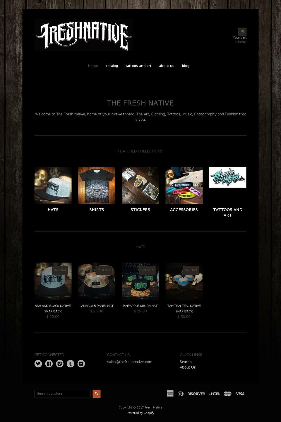 thefreshnative.com shopify website screenshot