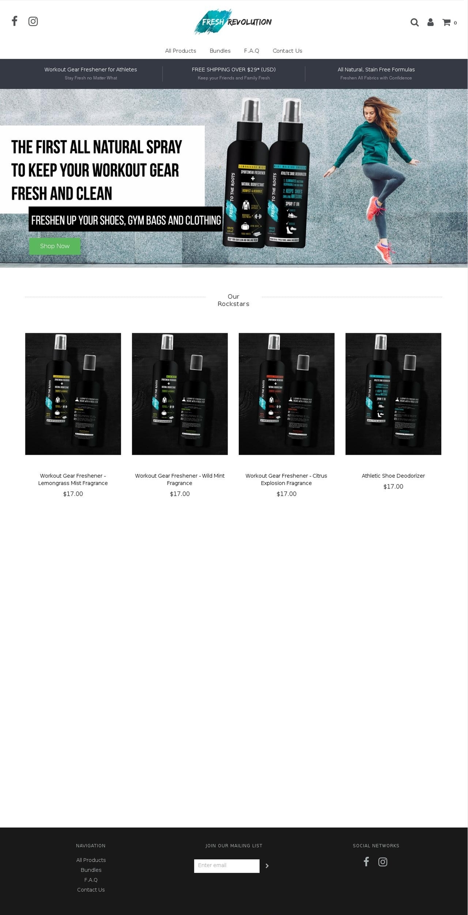 thefreshrevolution.com — Shopify storefront screenshot