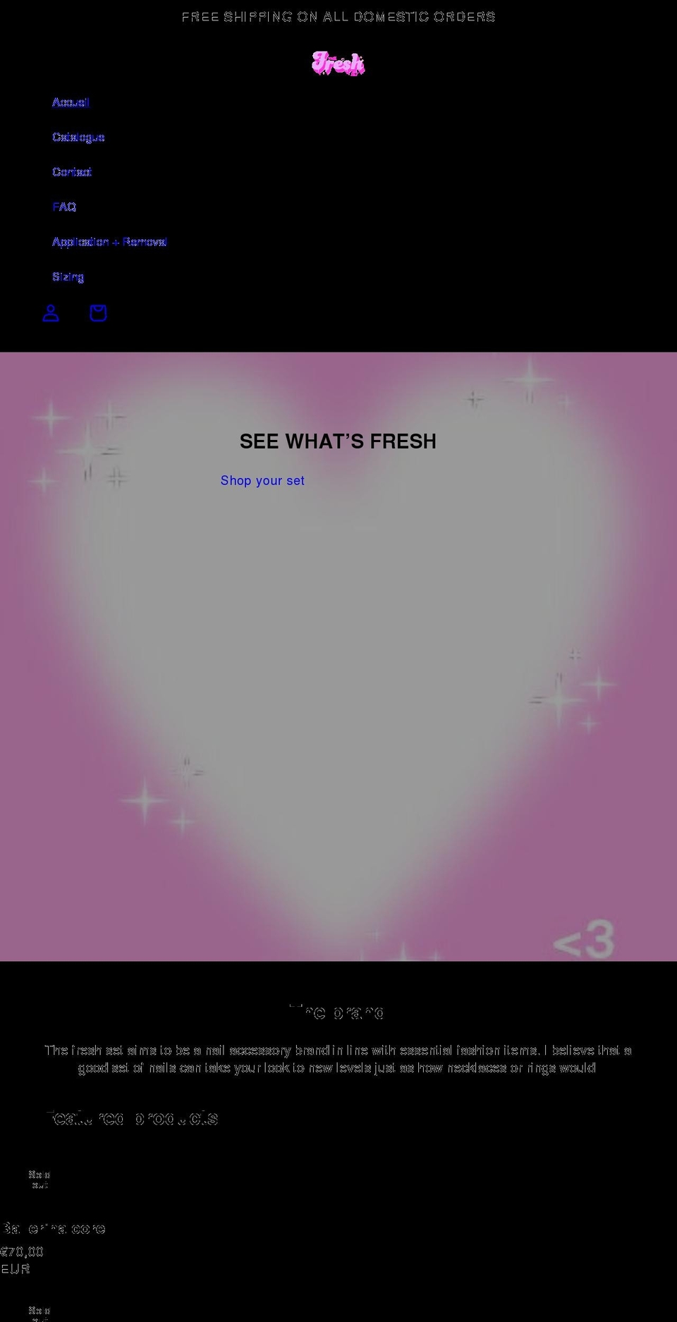 thefreshset.com shopify website screenshot