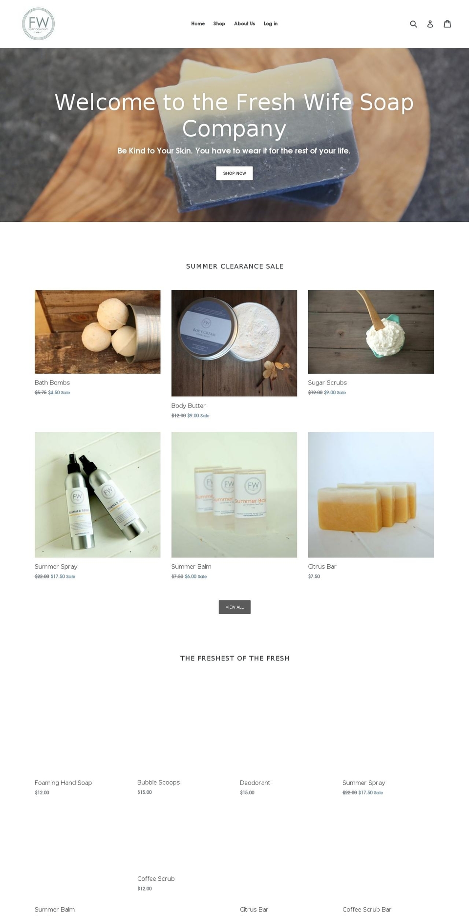 thefreshwife.com — Shopify storefront screenshot
