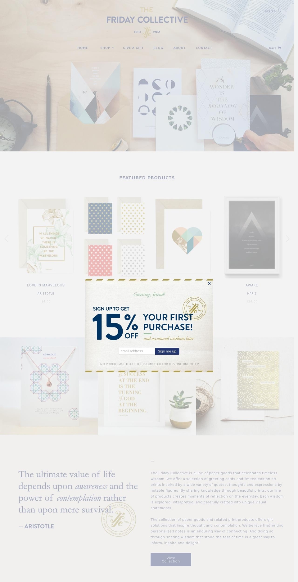 thefridaycollective.com shopify website screenshot