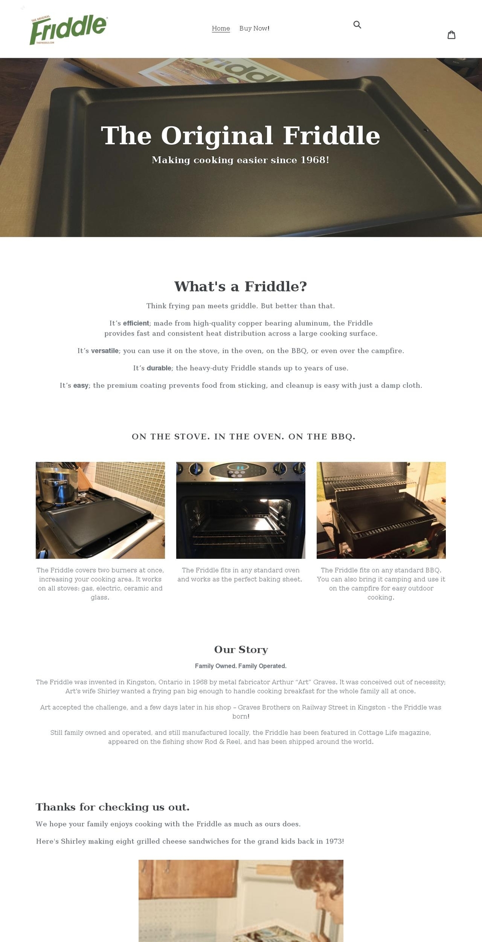 thefriddle.com shopify website screenshot