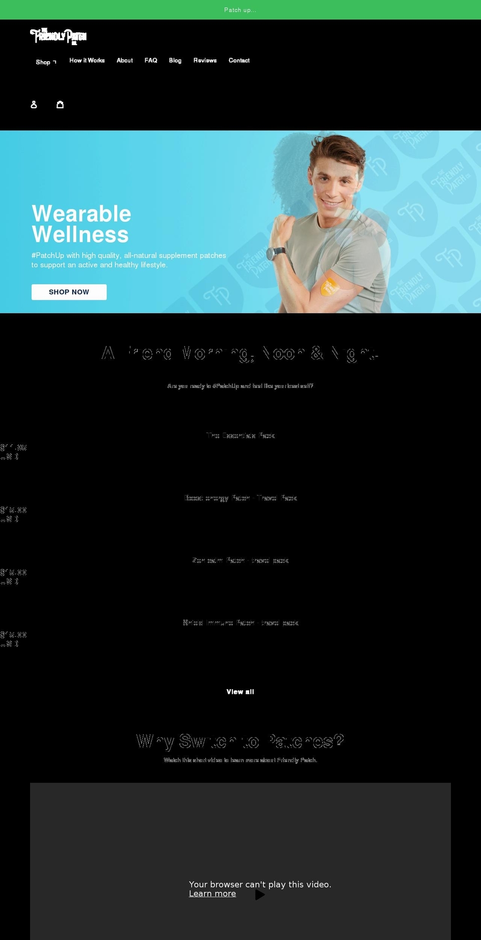 thefriendlypatch.com shopify website screenshot