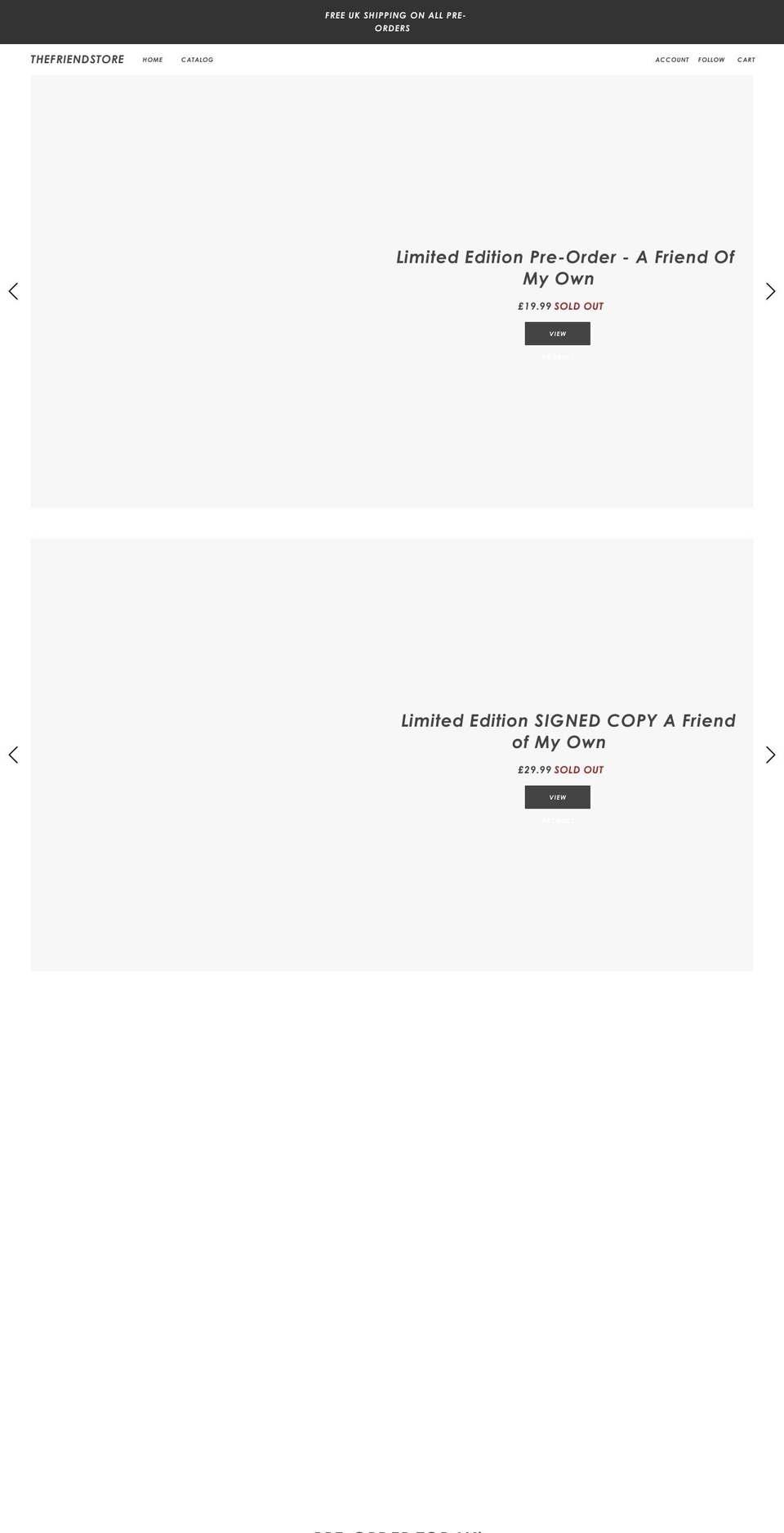 thefriendstore.com — Shopify storefront screenshot