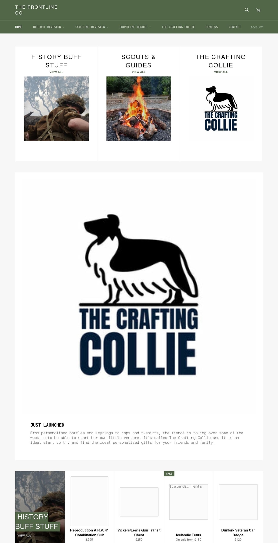 thefrontlineco.com shopify website screenshot