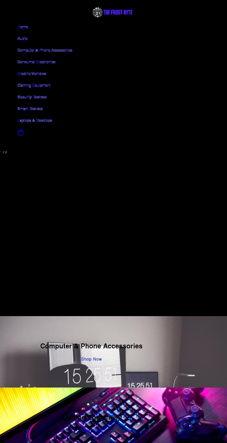 thefrostbyte.com shopify website screenshot