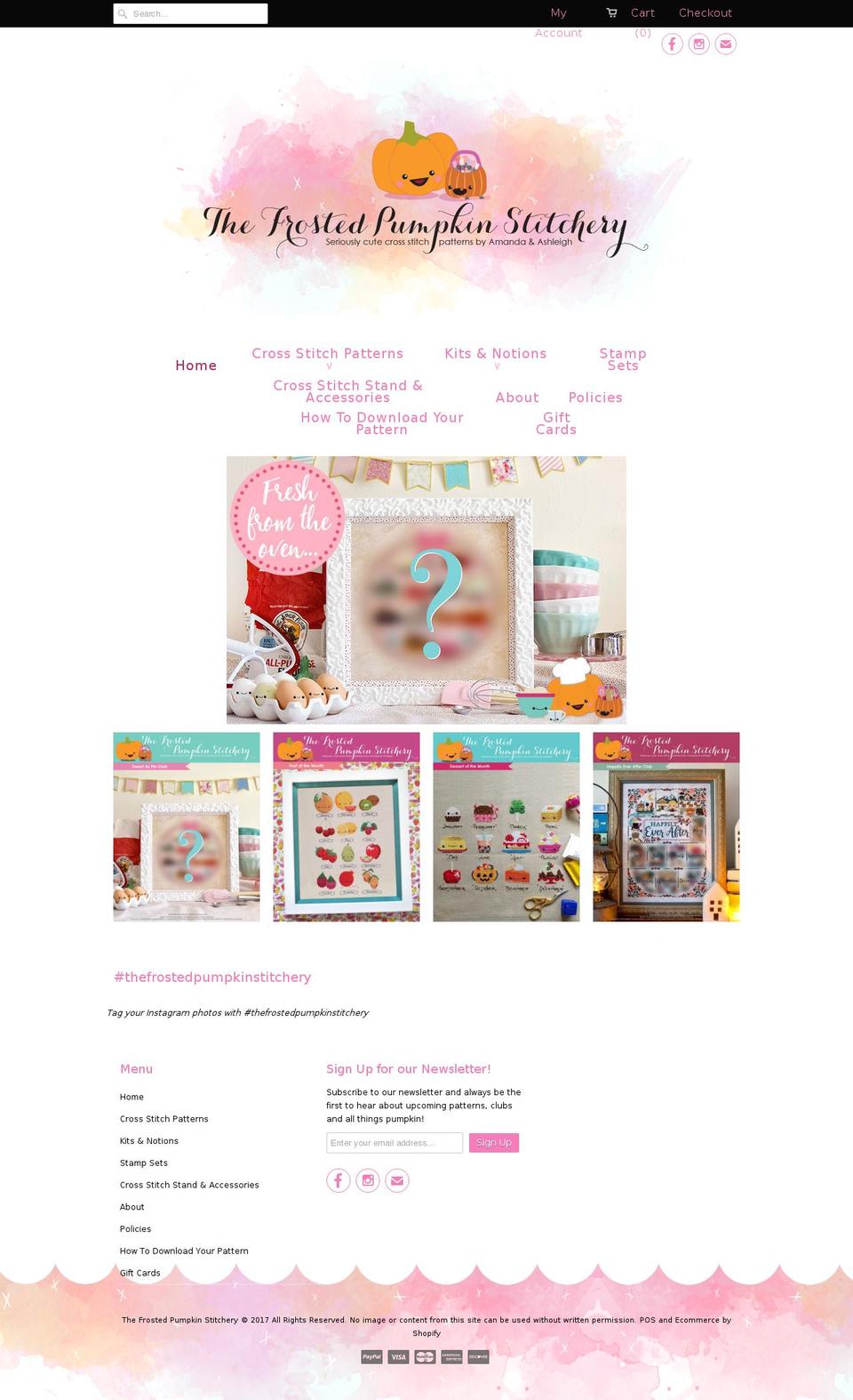thefrostedpumpkinstitchery.com shopify website screenshot