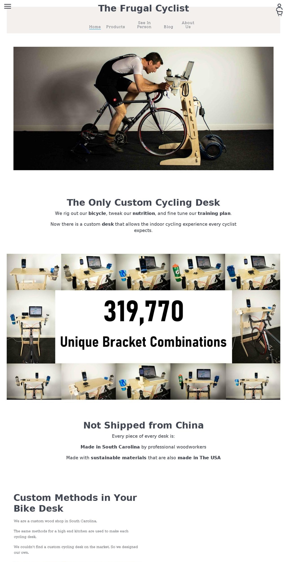 thefrugalcyclist.com shopify website screenshot